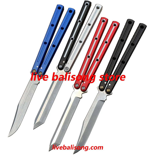 Baliplus Kraken V3 Live Blade Balisong Clone（6061/7075 Sandblasted handle） livebalisong