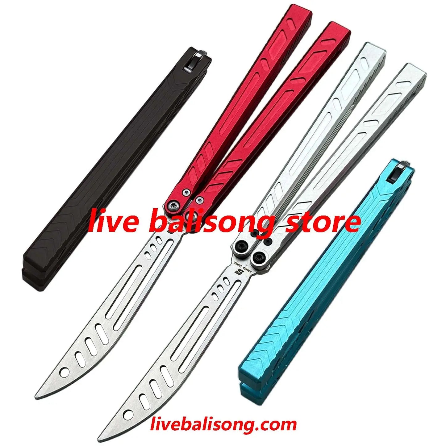 ARMED SHARK 7075 Aluminum Barebones Balisong Trainer Clone livebalisong