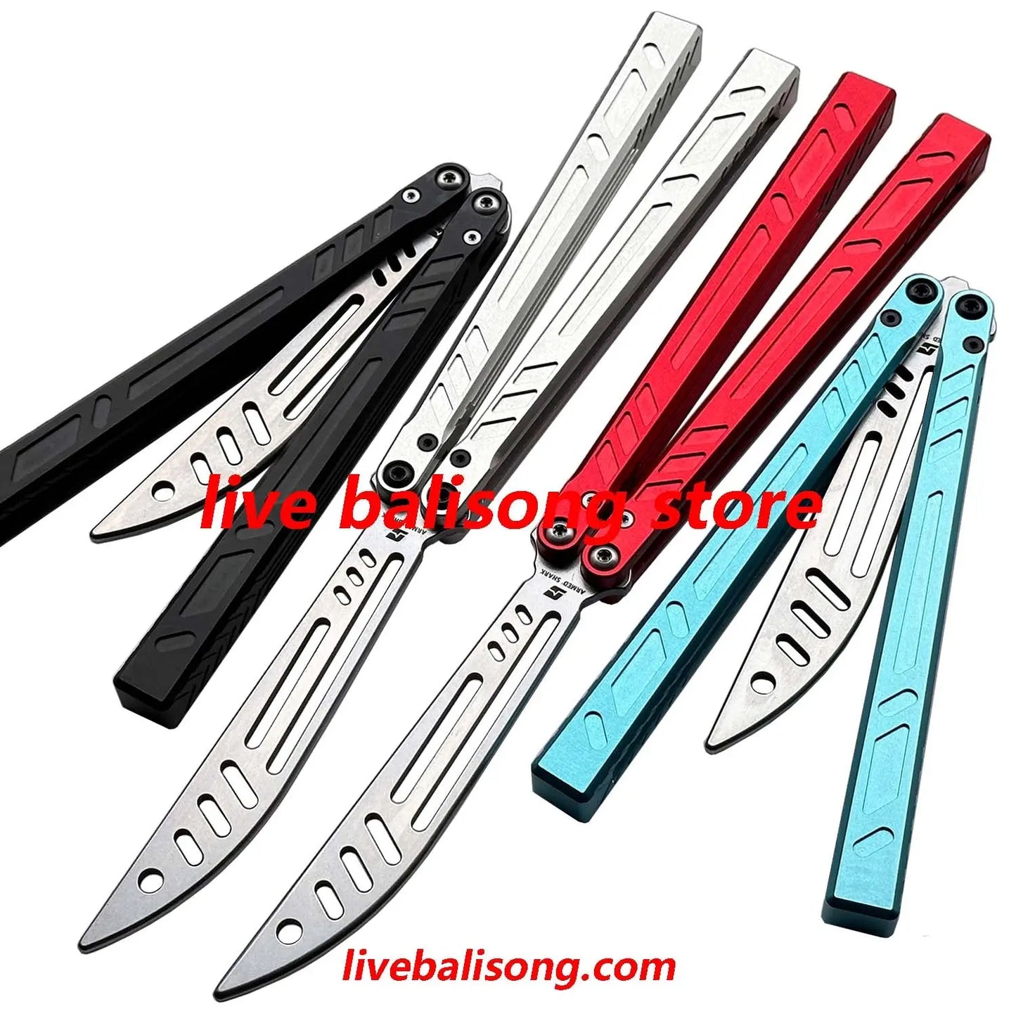 ARMED SHARK 7075 Aluminum Barebones Balisong Trainer Clone livebalisong