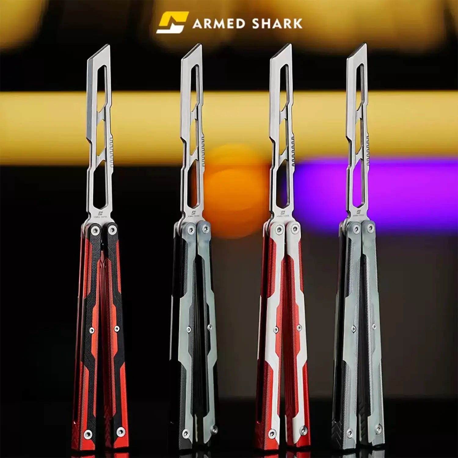 ARMED SHARK Ajax Balisong Trainer 7075 Aluminum +G10 Handle livebalisong