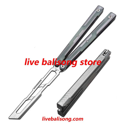 ARMED SHARK Ajax Balisong Trainer 7075 Aluminum +G10 Handle livebalisong