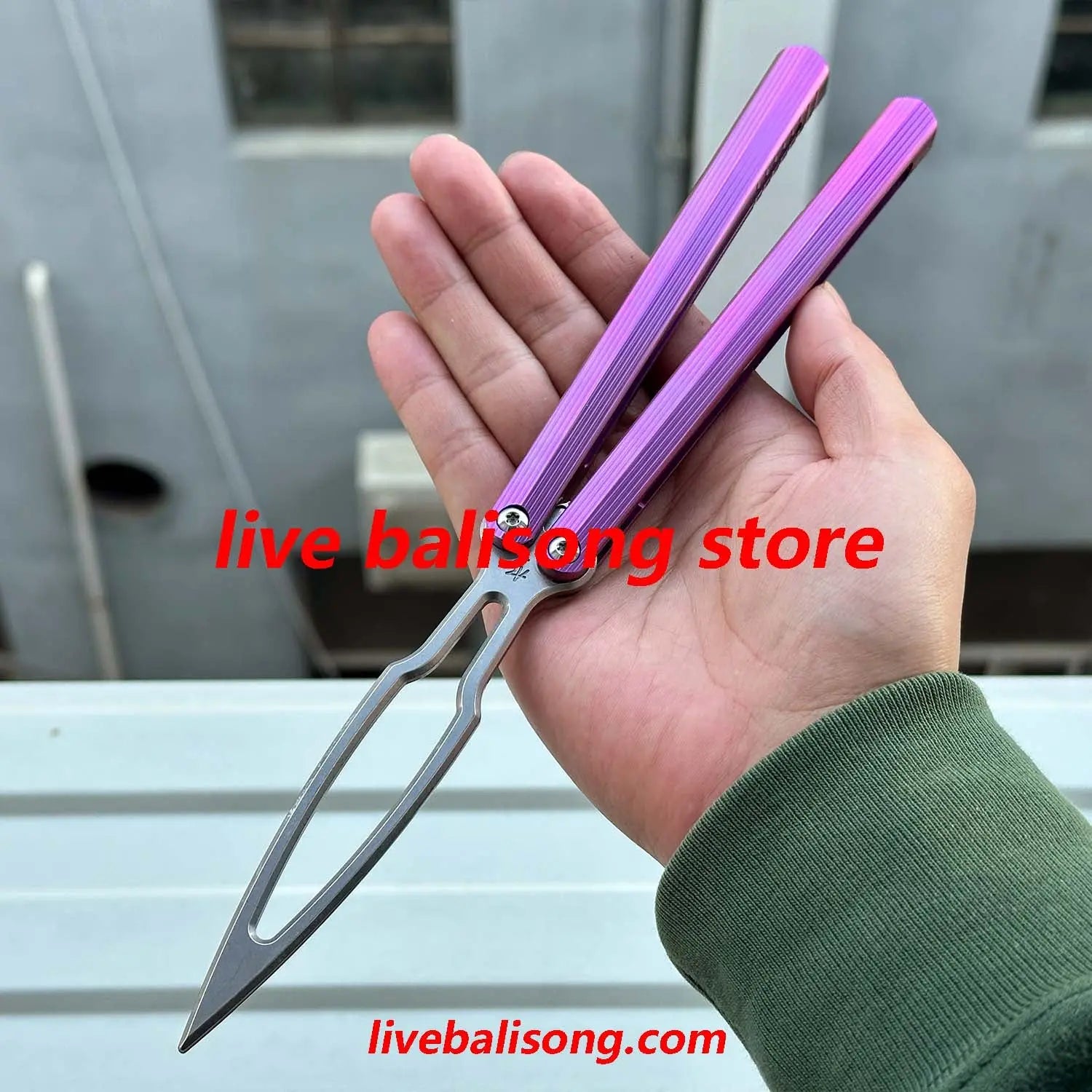 ARMED SHARK CK-DR Balisong Trainer Clone Titanium Handle livebalisong