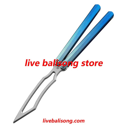 ARMED SHARK CK-DR Balisong Trainer Clone Titanium Handle livebalisong