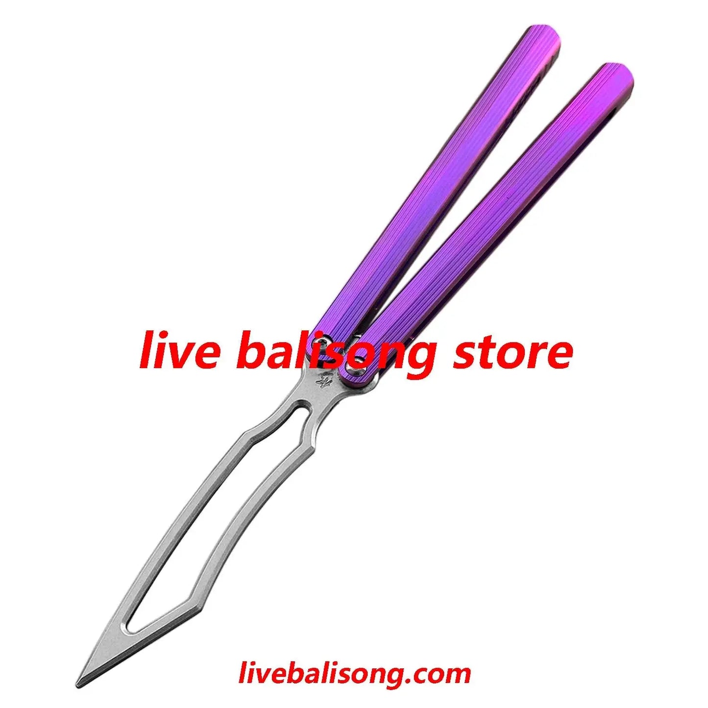 ARMED SHARK CK-DR Balisong Trainer Clone Titanium Handle livebalisong