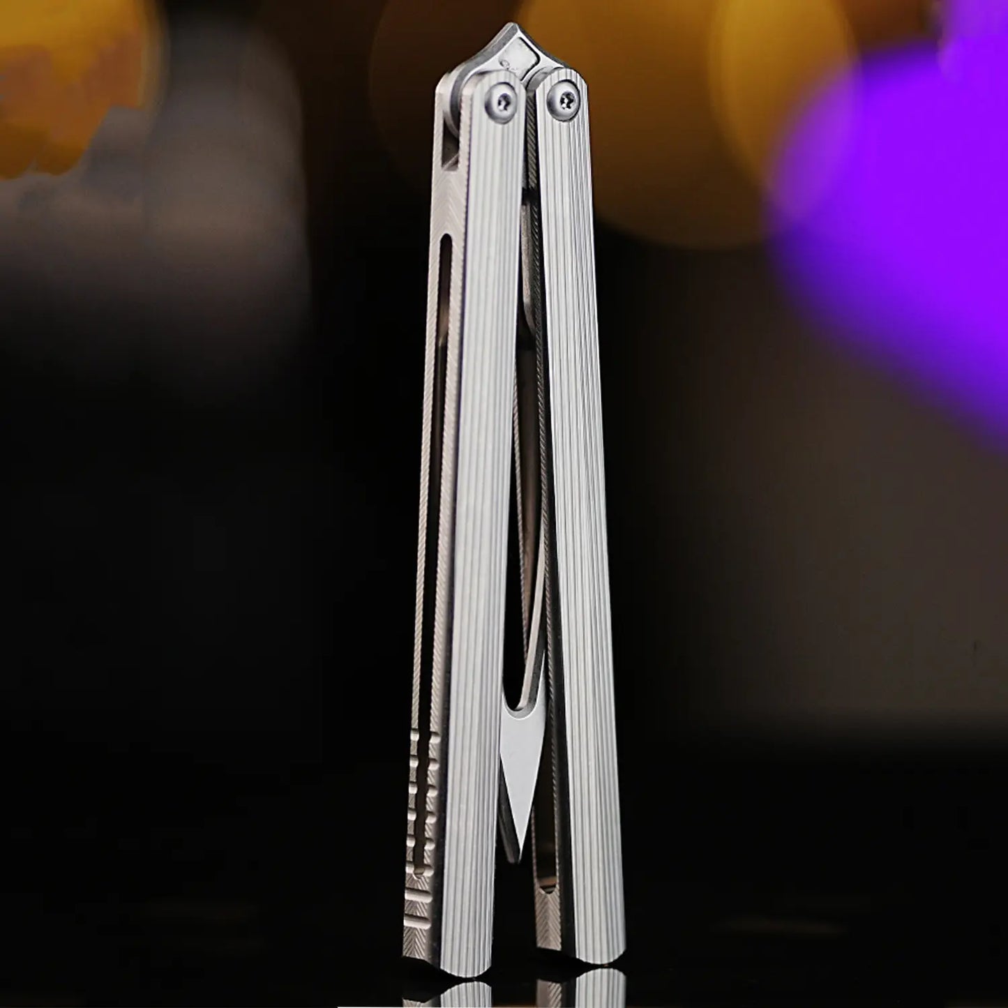 ARMED SHARK CK-SR Balisong Trainer Clone Titanium Handle livebalisong