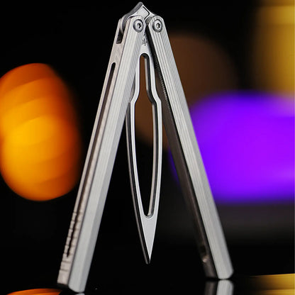 ARMED SHARK CK-SR Balisong Trainer Clone Titanium Handle livebalisong