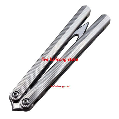 ARMED SHARK CK-SR Balisong Trainer Clone Titanium Handle livebalisong