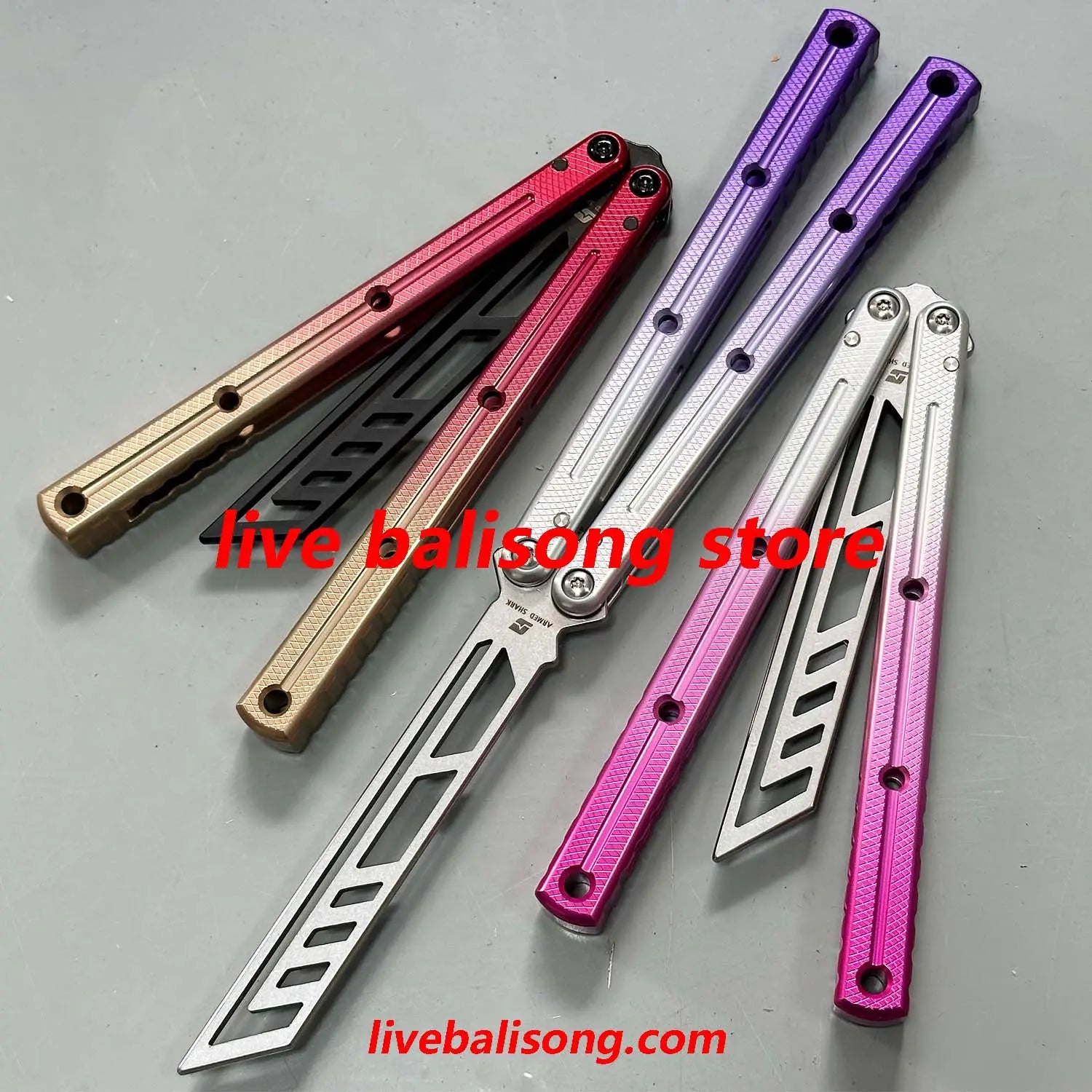 ARMED SHARK Double-Slot Speed Channel Kraken V3 Balisong Trainer Clone livebalisong