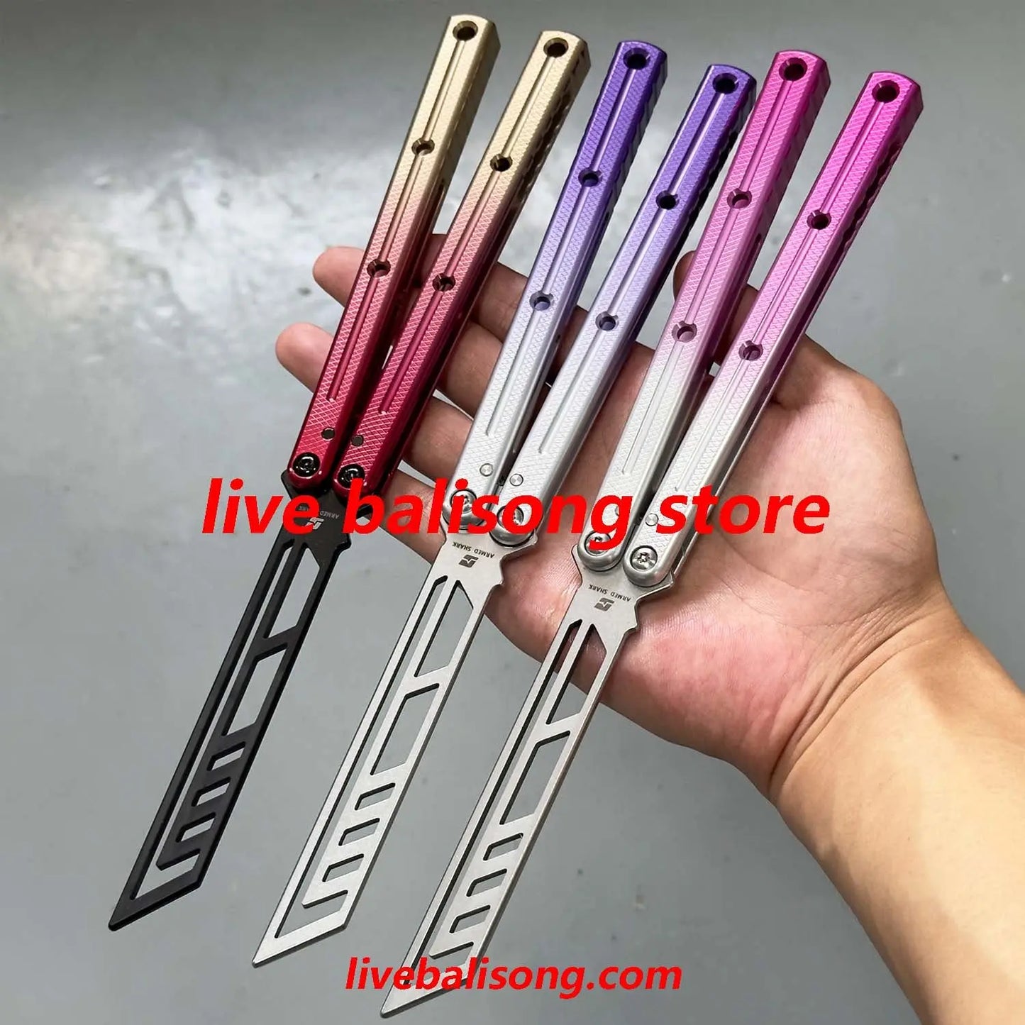 ARMED SHARK Double-Slot Speed Channel Kraken V3 Balisong Trainer Clone livebalisong