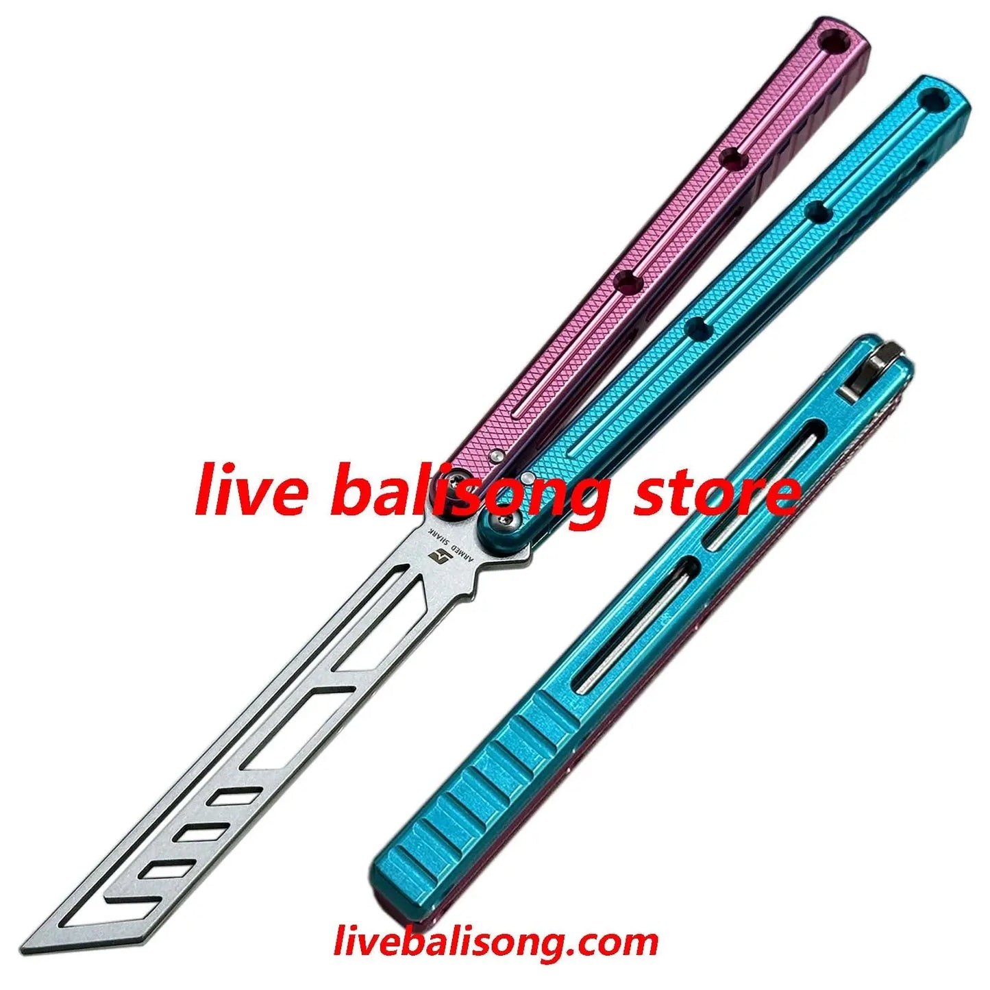 ARMED SHARK Double-Slot Speed Channel Kraken V3 Balisong Trainer Clone livebalisong