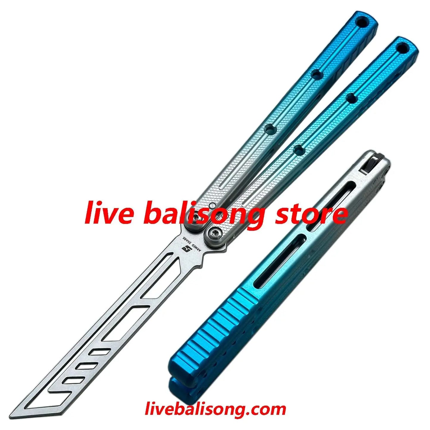 ARMED SHARK Double-Slot Speed Channel Kraken V3 Balisong Trainer Clone livebalisong