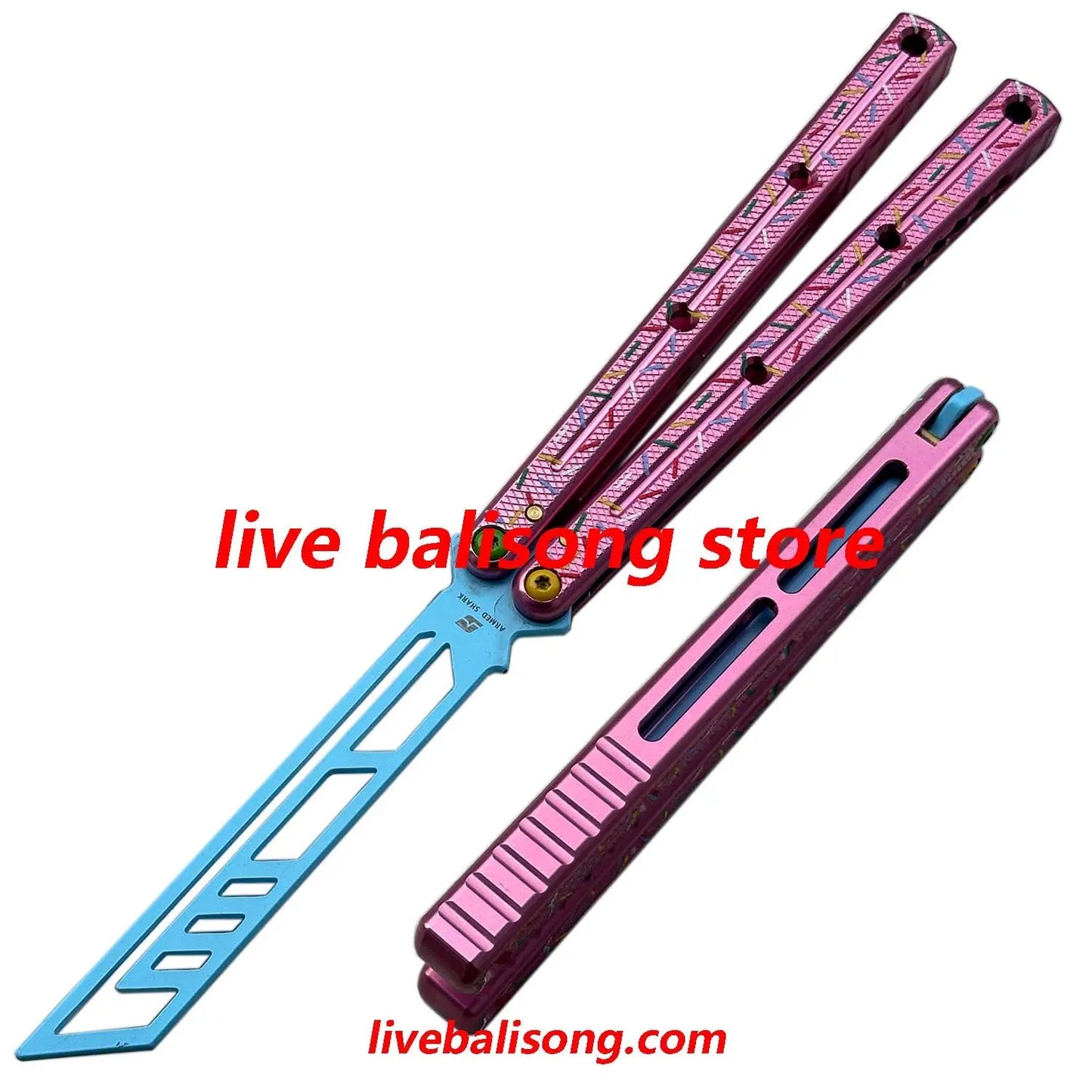 ARMED SHARK Double-Slot Speed Channel Kraken V3 Balisong Trainer Clone livebalisong