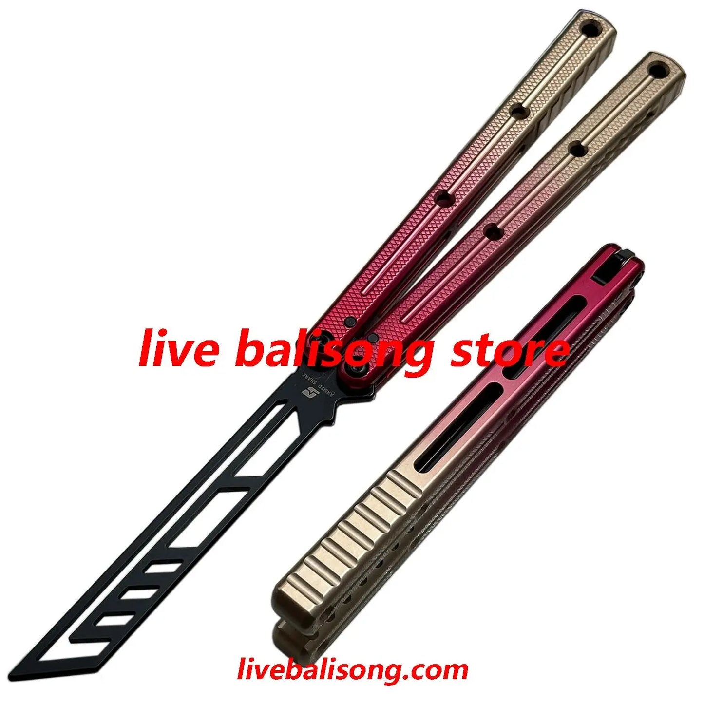 ARMED SHARK Double-Slot Speed Channel Kraken V3 Balisong Trainer Clone livebalisong