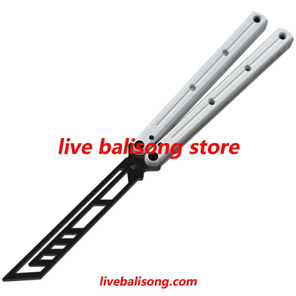 ARMED SHARK Ghost Balisong Trainer Clone Ceramic Coating livebalisong