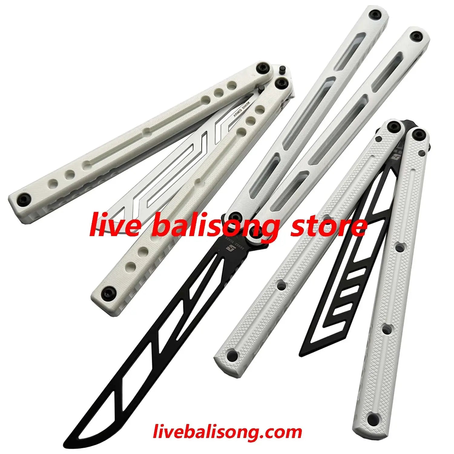 ARMED SHARK Ghost Balisong Trainer Clone Ceramic Coating livebalisong