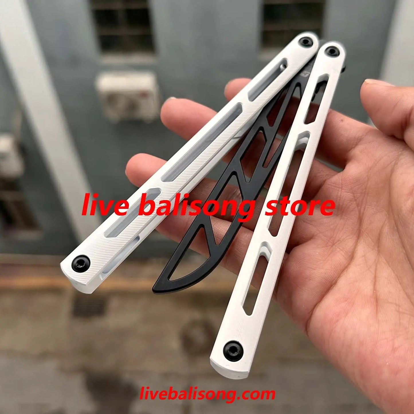 ARMED SHARK Ghost Balisong Trainer Clone Ceramic Coating livebalisong