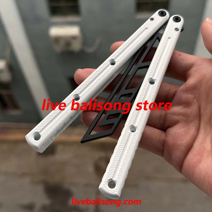 ARMED SHARK Ghost Balisong Trainer Clone Ceramic Coating livebalisong