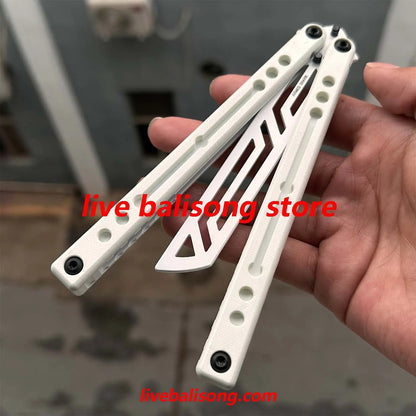 ARMED SHARK Ghost Balisong Trainer Clone Ceramic Coating livebalisong