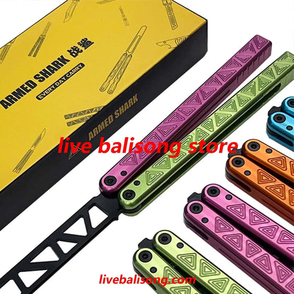 ARMED SHARK Glidr Original 4 Balisong Trainer Clone 7075 Aluminum Handle livebalisong