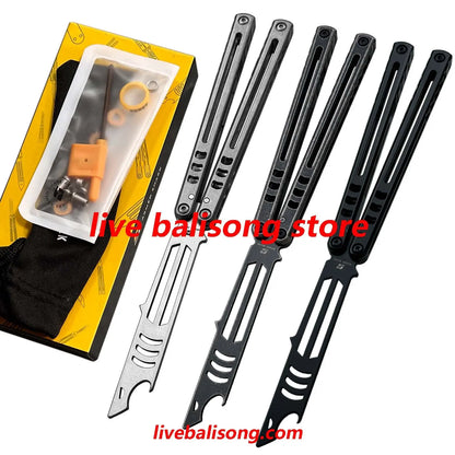 ARMED SHARK Madko Balisong Trainer Clone Titanium Handle livebalisong