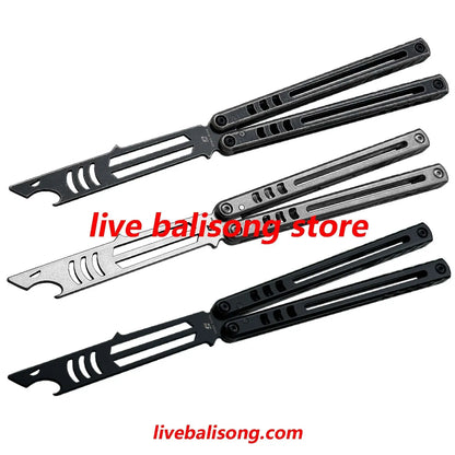 ARMED SHARK Madko Balisong Trainer Clone Titanium Handle livebalisong