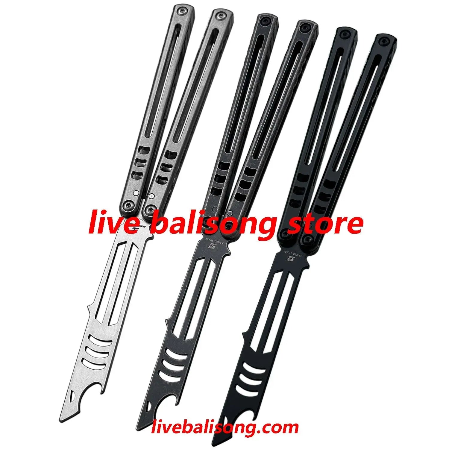 ARMED SHARK Madko Balisong Trainer Clone Titanium Handle livebalisong