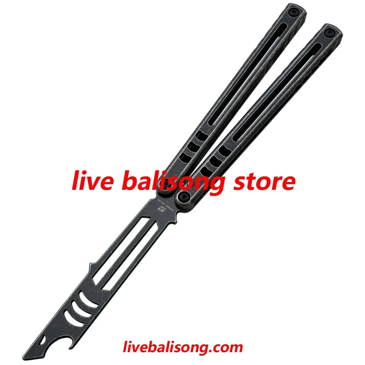 ARMED SHARK Madko Balisong Trainer Clone Titanium Handle livebalisong