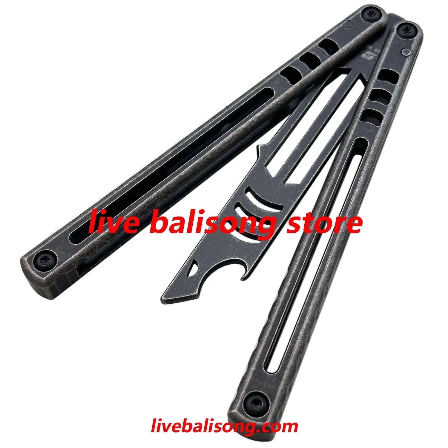 ARMED SHARK Madko Balisong Trainer Clone Titanium Handle livebalisong