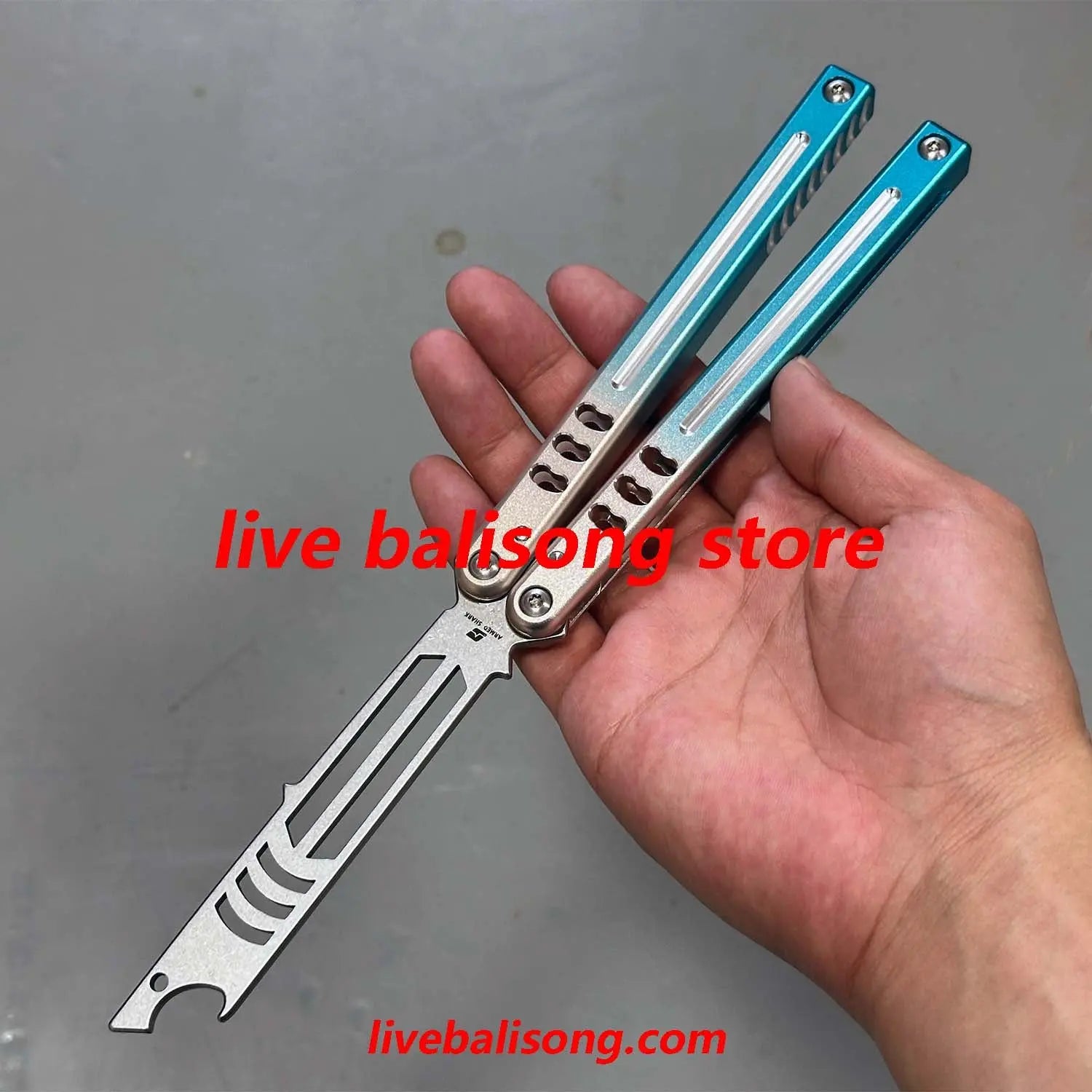 ARMED SHARK Mako V4.5 Clone Bottle Opener Balisong Trainer Bushings system livebalisong