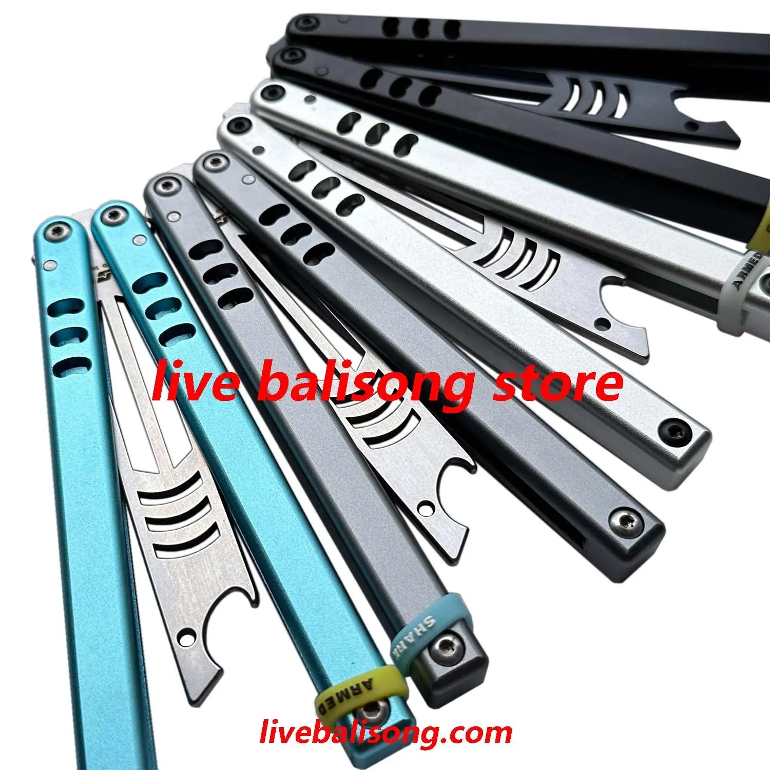 ARMED SHARK Mako V4.5 Clone Bottle Opener Balisong Trainer Bushings system livebalisong