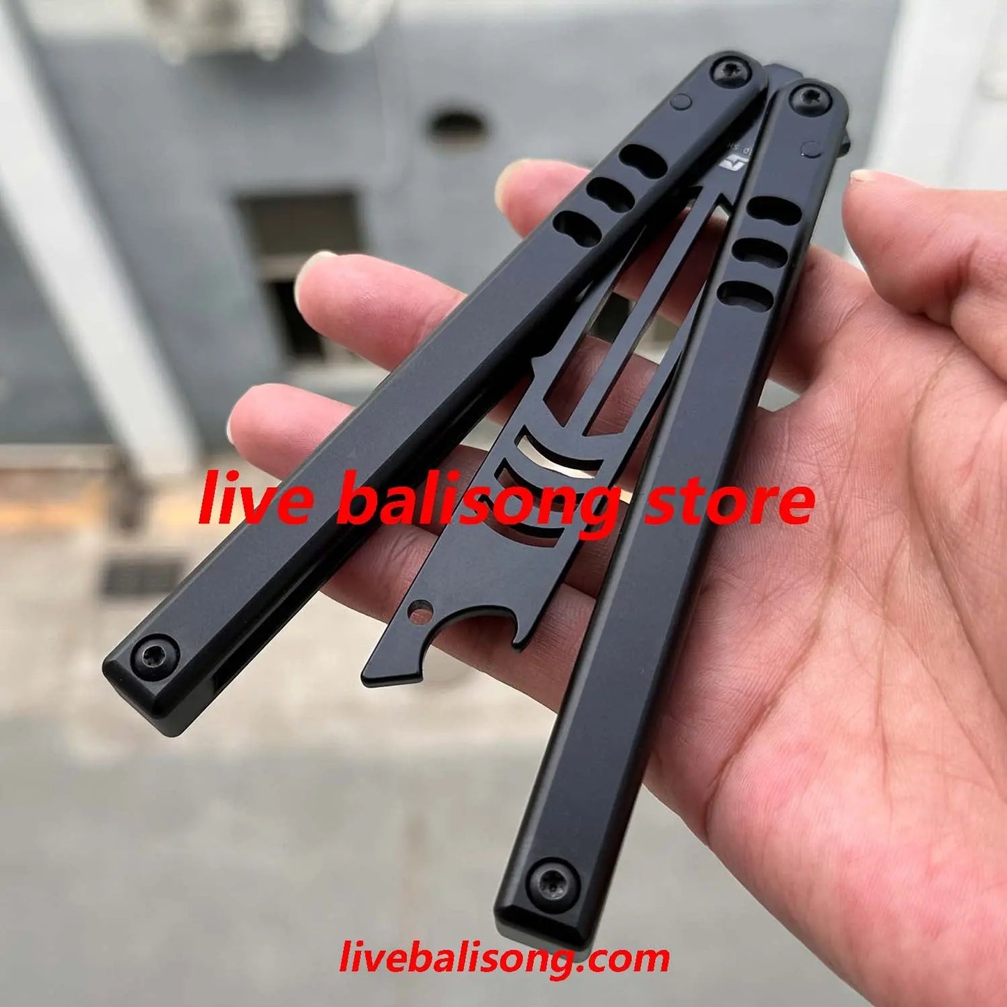 ARMED SHARK Mako V4.5 Clone Bottle Opener Balisong Trainer Bushings system livebalisong