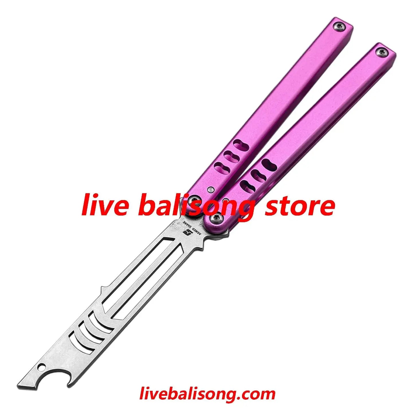 ARMED SHARK Mako V5 Clone Bottle Opener Balisong Trainer Bushings system livebalisong