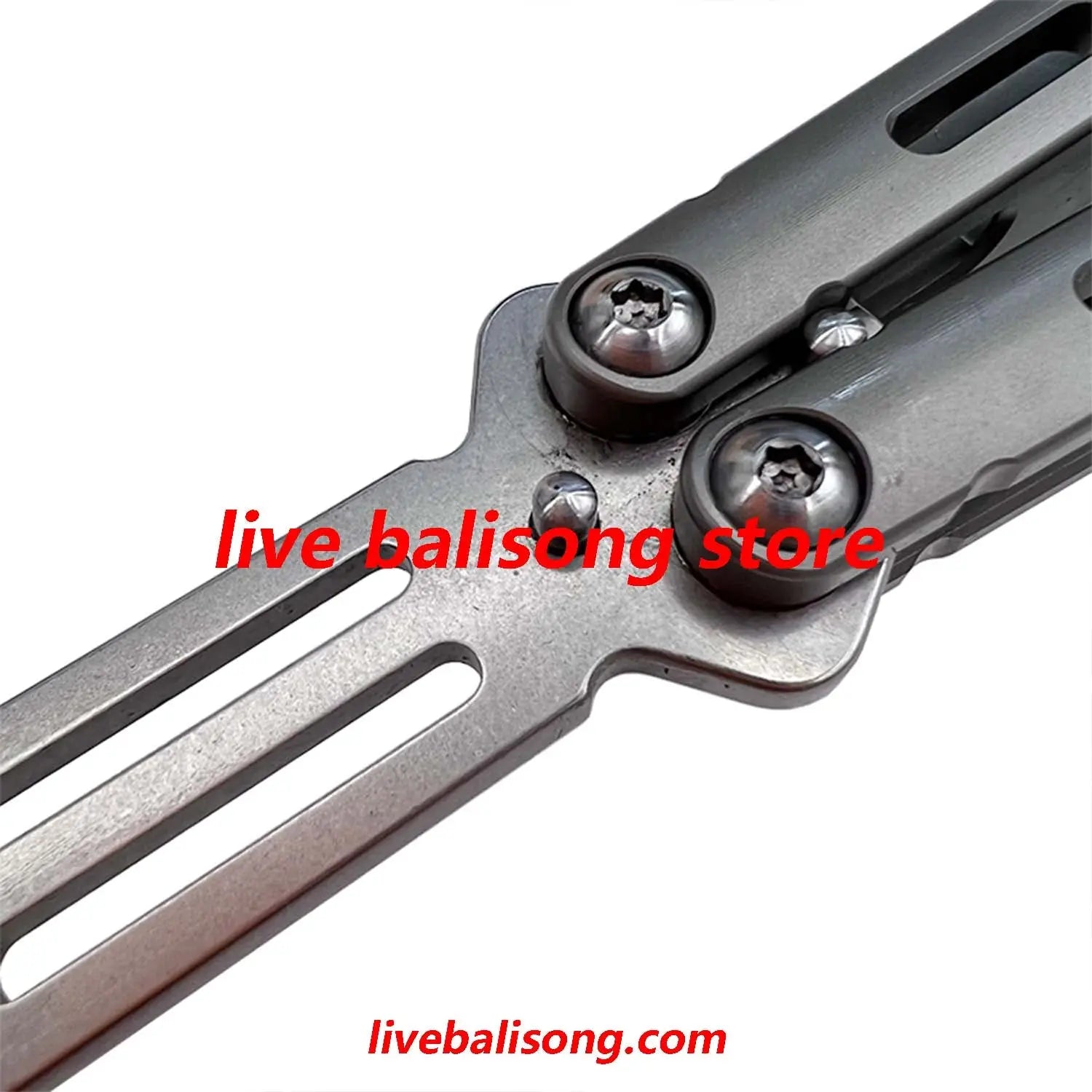 ARMED SHARK Sentinel Balisong Trainer Clone Titanium Handle livebalisong