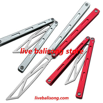 Apocalypse Prysma Balisong Trainer Clone 7075 Aluminum Handle Bushings System livebalisong