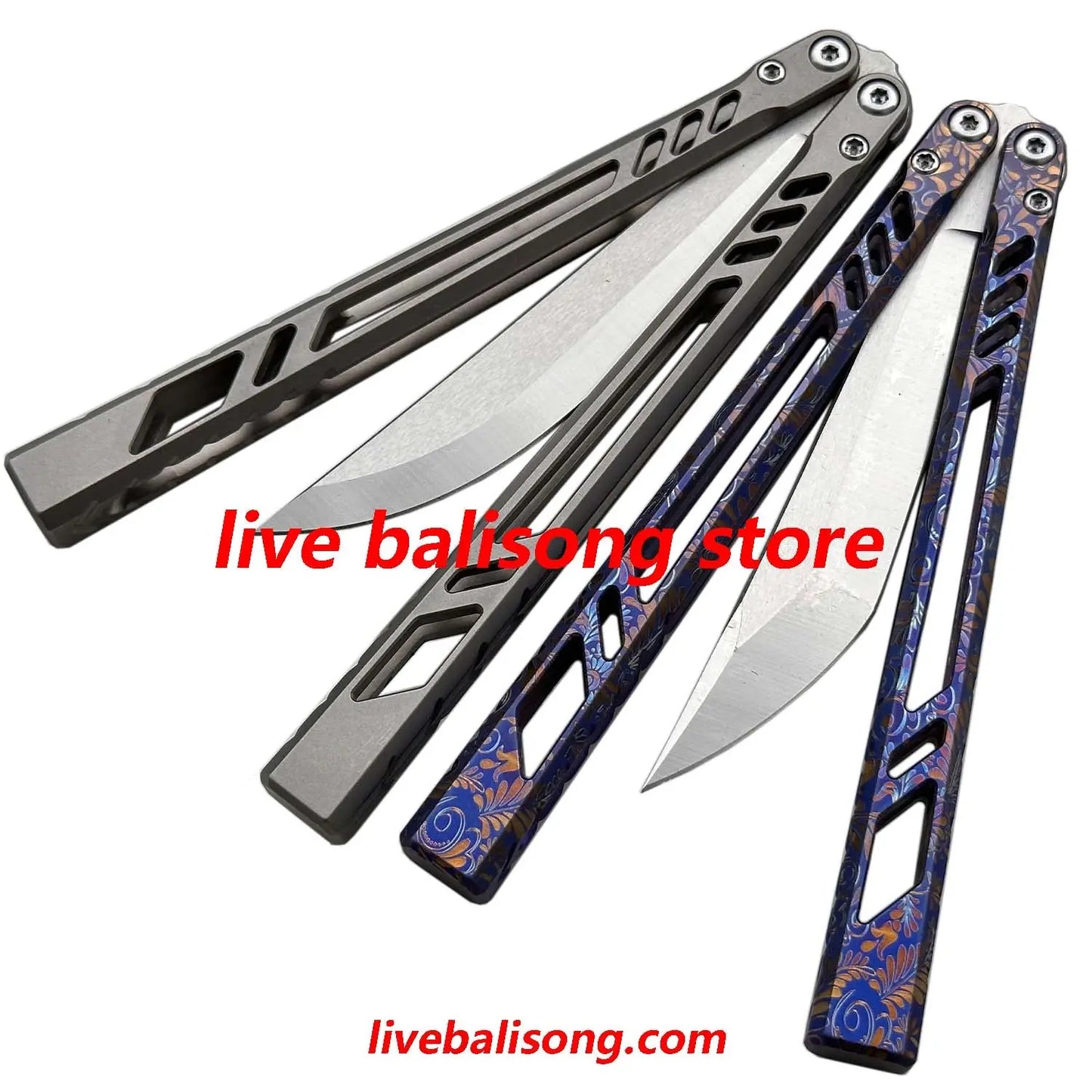 BaliX Ti Barebones Balisong Clone Titanium Handle Bushing System livebalisong