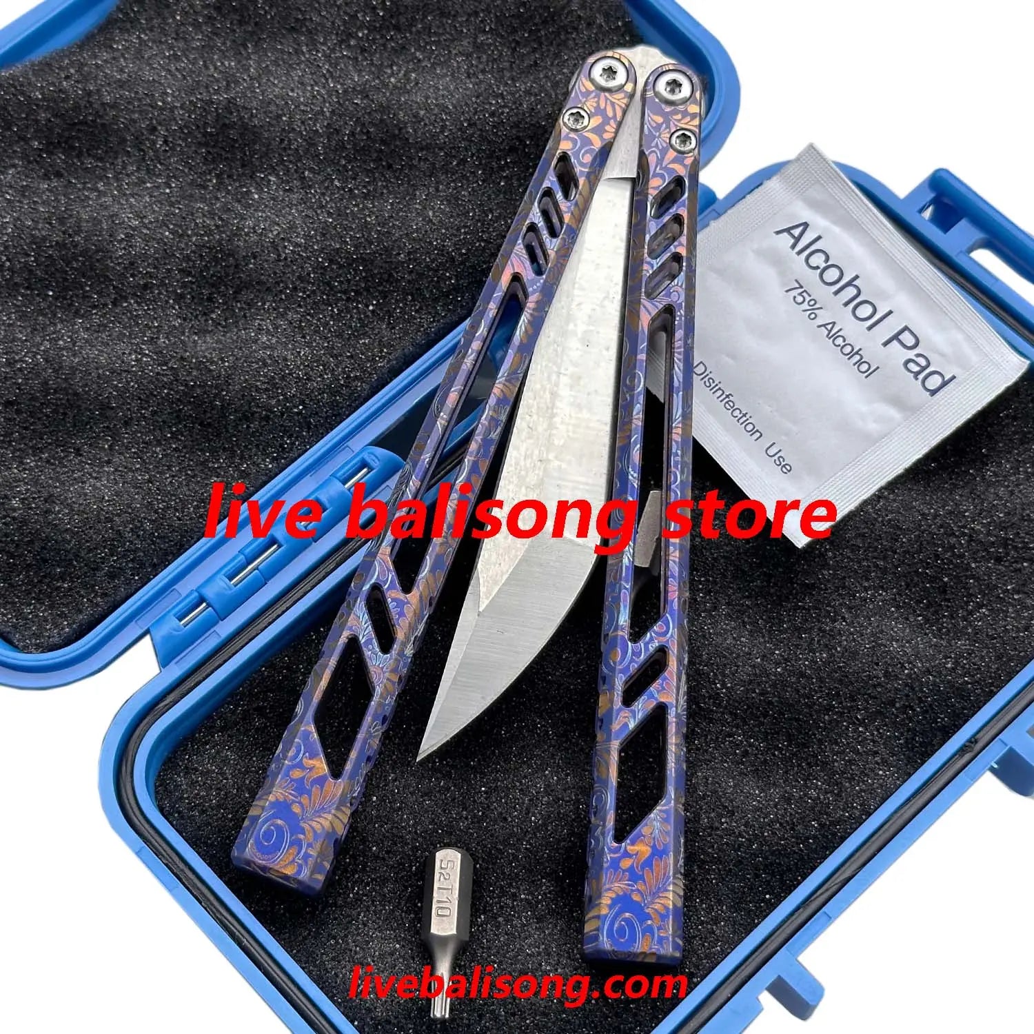 BaliX Ti Barebones Balisong Clone Titanium Handle Bushing System livebalisong