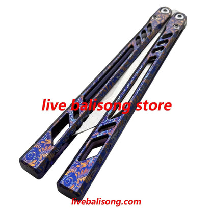 BaliX Ti Barebones Balisong Clone Titanium Handle Bushing System livebalisong