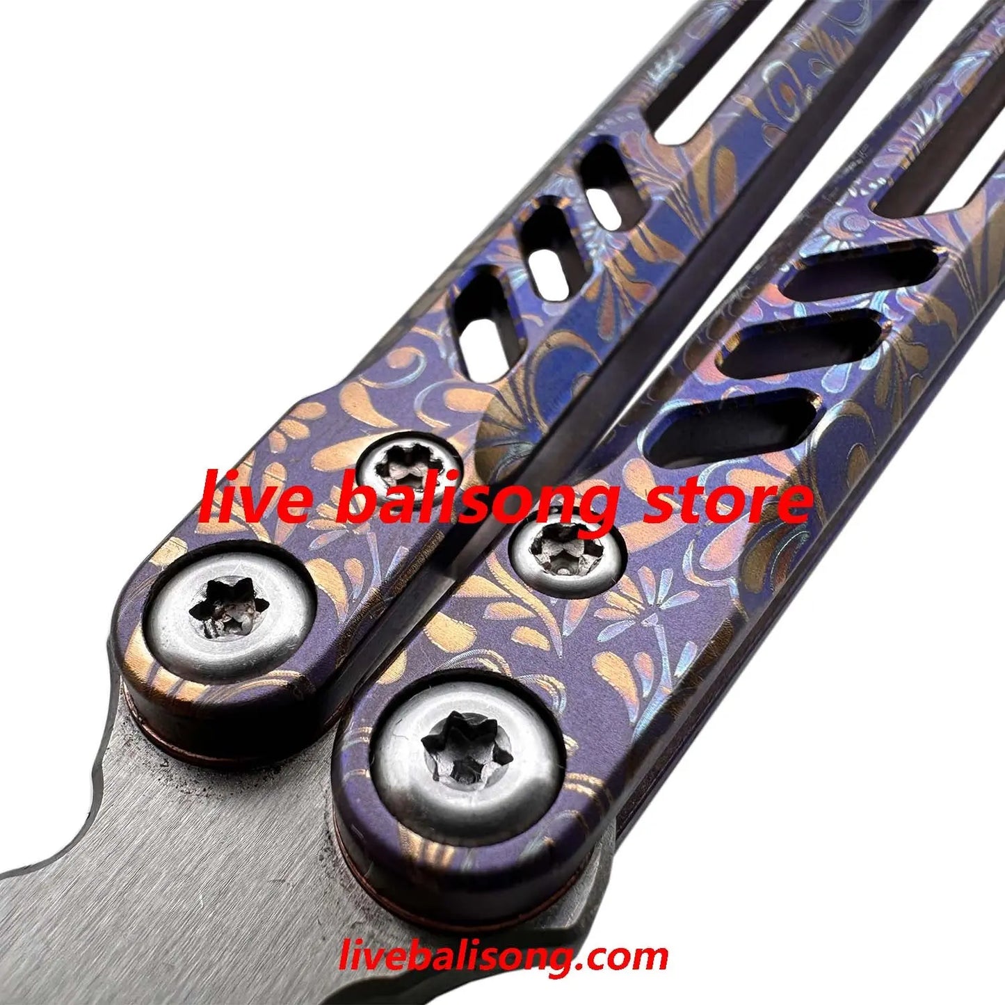 BaliX Ti Barebones Balisong Clone Titanium Handle Bushing System livebalisong