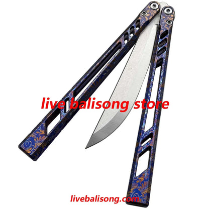 BaliX Ti Barebones Balisong Clone Titanium Handle Bushing System livebalisong