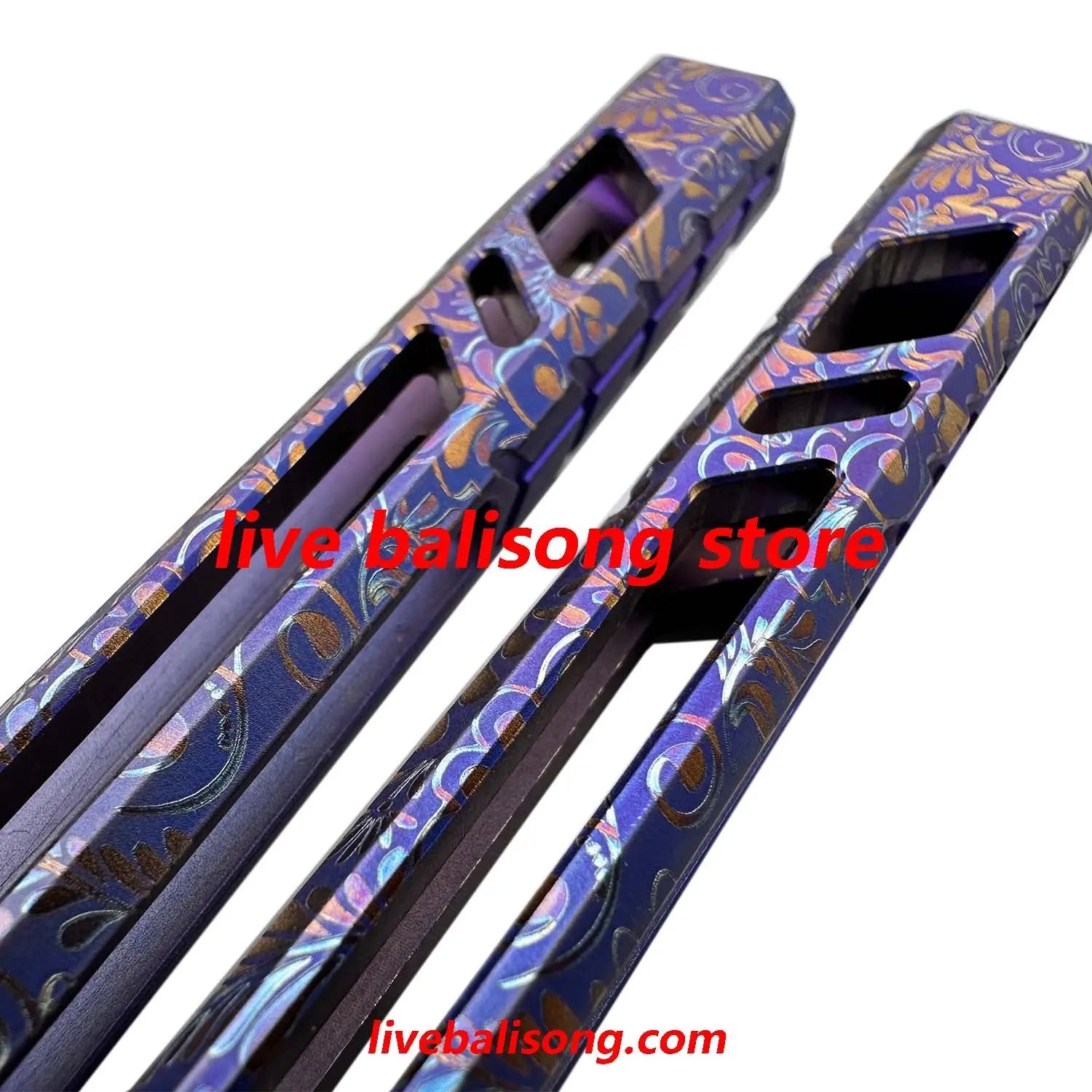 BaliX Ti Barebones Balisong Clone Titanium Handle Bushing System livebalisong