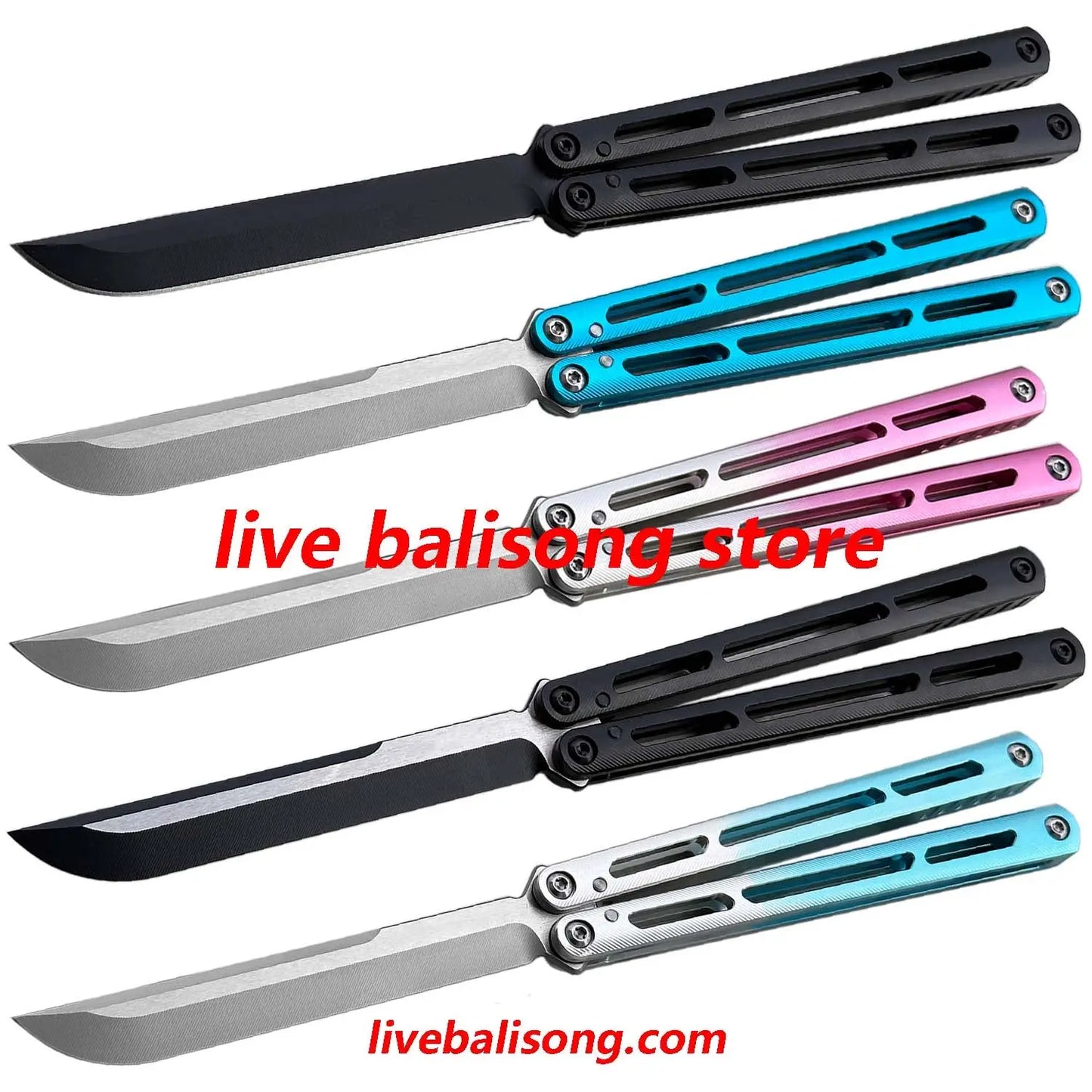 Baliplus Aluminum Tsunami Balisong Clone 7075 Aluminum Handle livebalisong