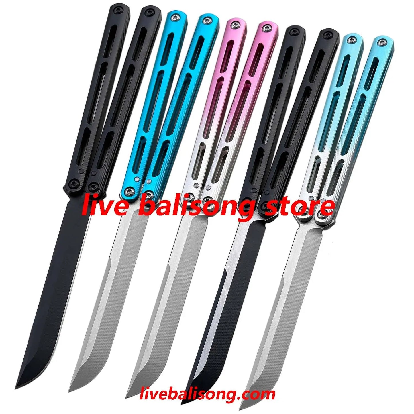 Baliplus Aluminum Tsunami Balisong Clone 7075 Aluminum Handle livebalisong