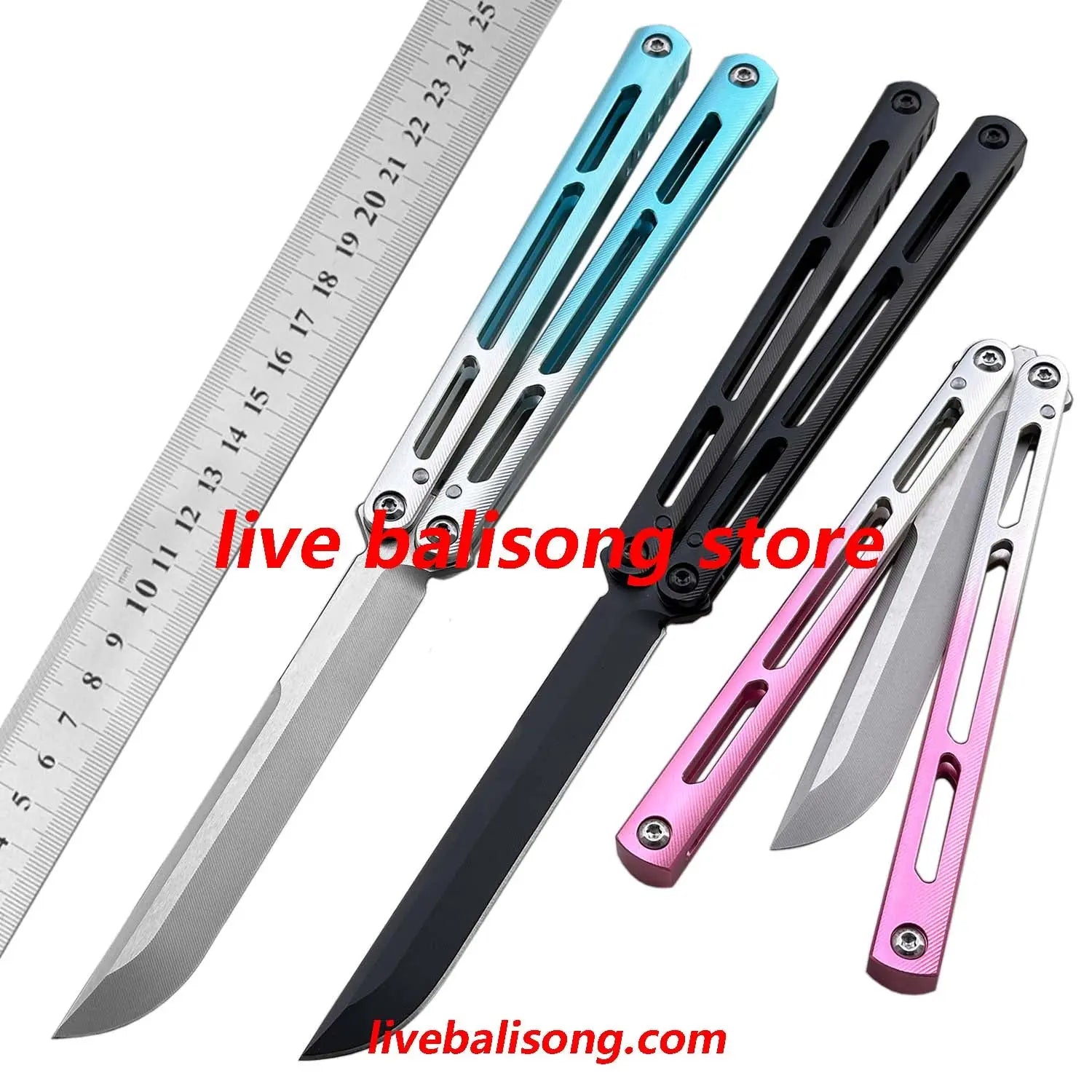 Baliplus Aluminum Tsunami Balisong Clone 7075 Aluminum Handle livebalisong