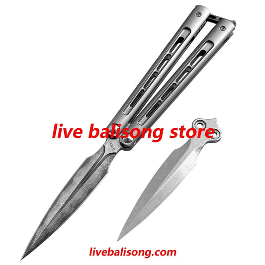 Growl Balisong CK Integralis II Clone Titanium handle livebalisong