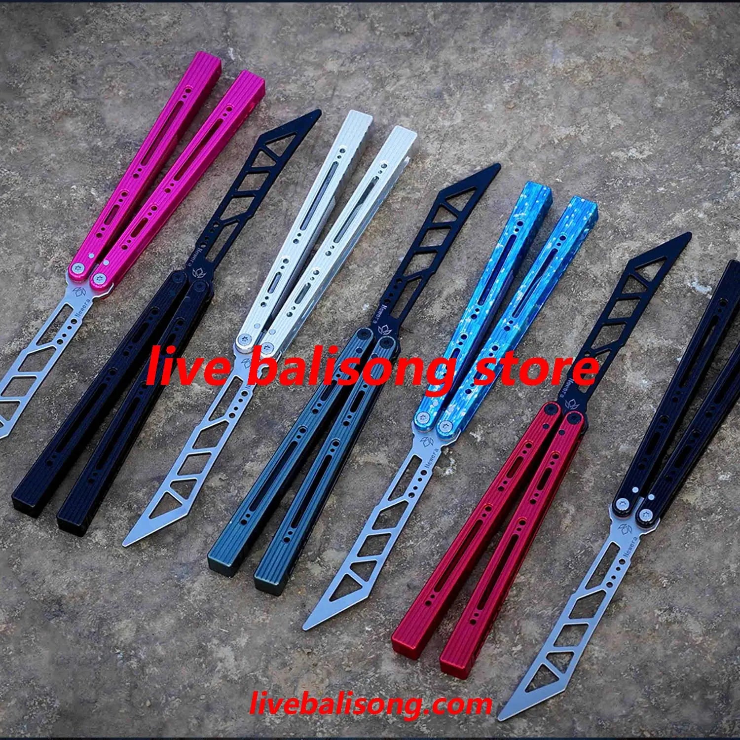 Newera Sunshine Original Balisong 7075 Aluminum Handle Bushing System livebalisong