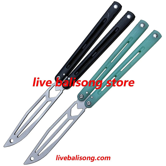 TOUCH TIMES Hairtail Balisong Trainer G10 Handle Bushings System livebalisong