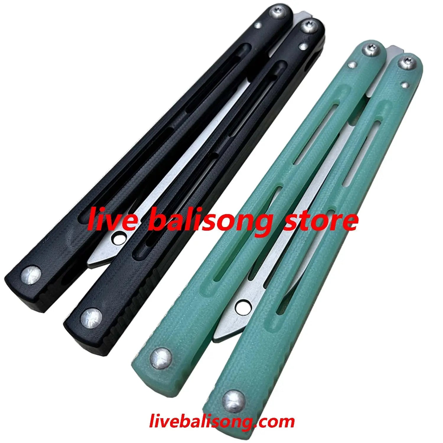 TOUCH TIMES Hairtail Balisong Trainer G10 Handle Bushings System livebalisong