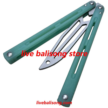 TOUCH TIMES Hairtail Balisong Trainer G10 Handle Bushings System livebalisong