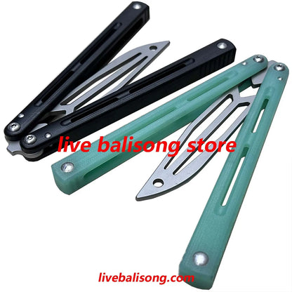 TOUCH TIMES Hairtail Balisong Trainer G10 Handle Bushings System livebalisong