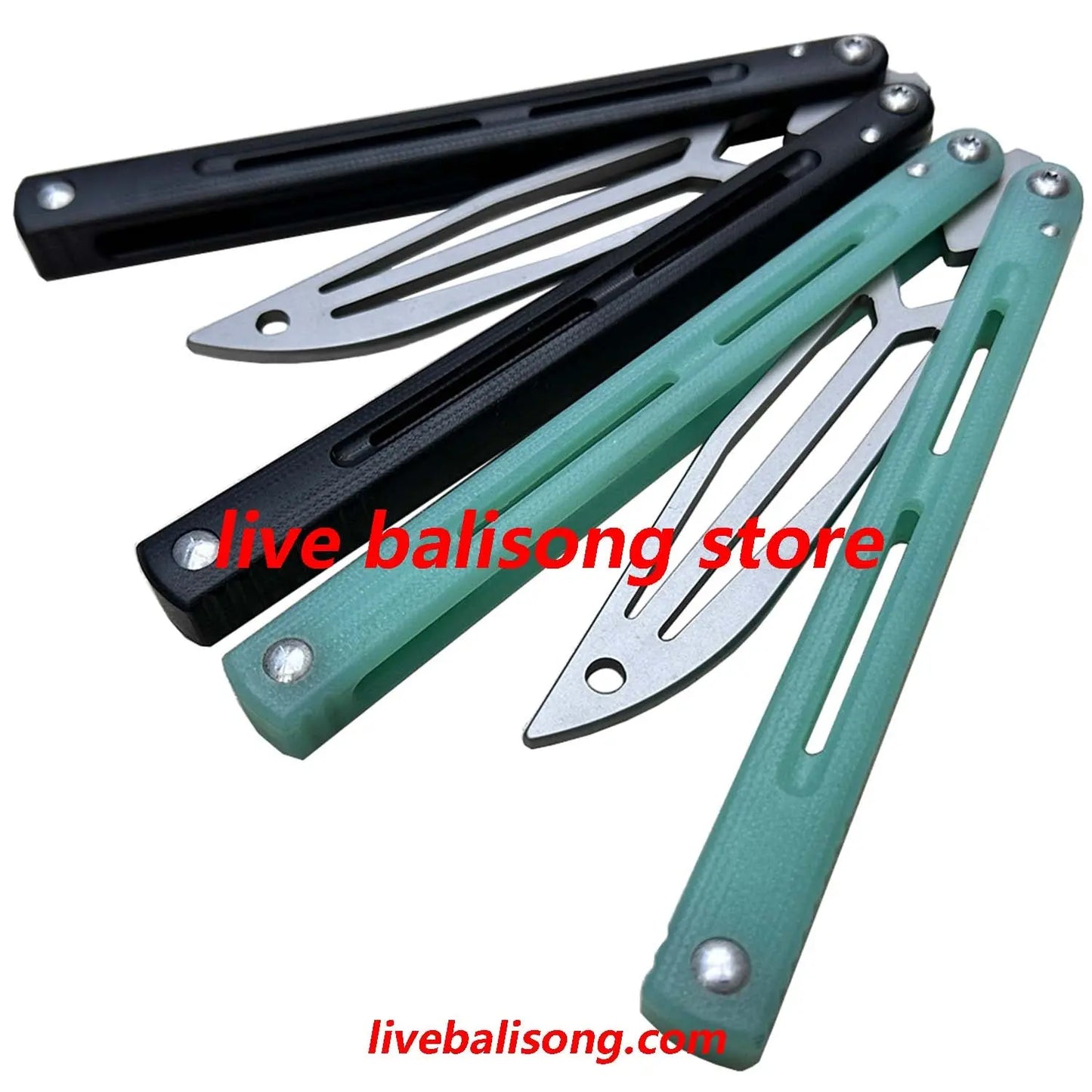 TOUCH TIMES Hairtail Balisong Trainer G10 Handle Bushings System livebalisong